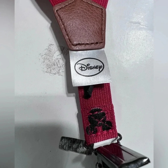 BOYS YOUTH Adjustable Disney Mickey Mouse Suspenders Leather NWT For H&M - Picture 2 of 3